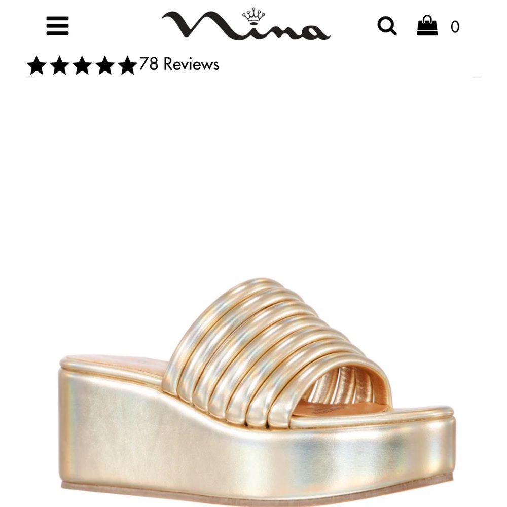 Day breaks power by Nina sandals in gold